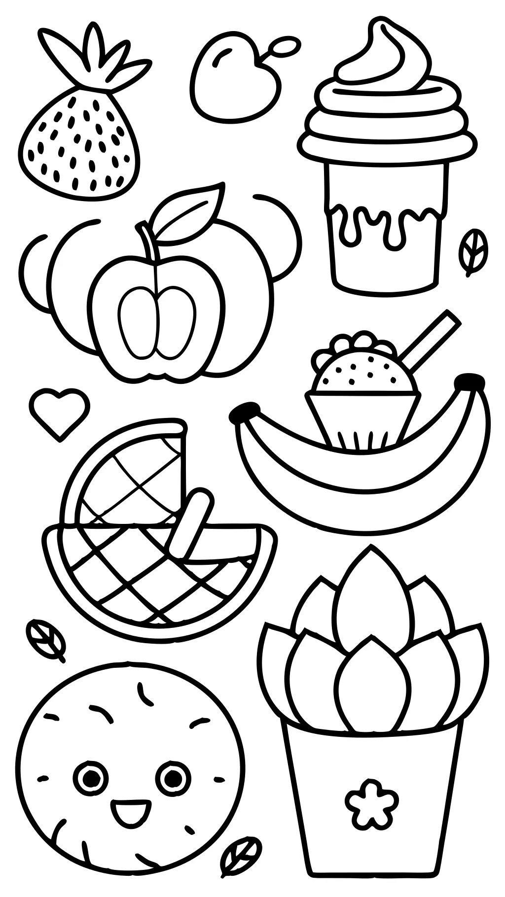 free coloring pages of food